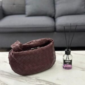 Buy Bottega Veneta Mini Jodie Dark Red Leather Bag