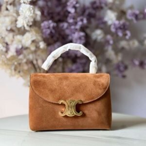 Buy Celine Teen Nino Bag Camel Brown Suede | Dubai Luxury Items