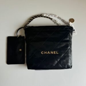 Buy Chanel 22 Small Black Calfskin Gold Hardware Bag | Dubai Luxury Items