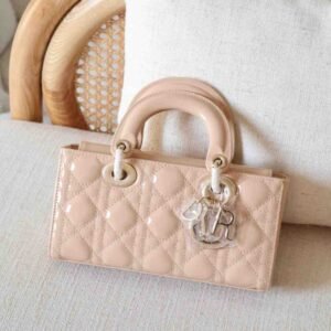 Buy Dior Lady D-Joy Small Beige Patent Lambskin Bag | Dubai Luxury Items