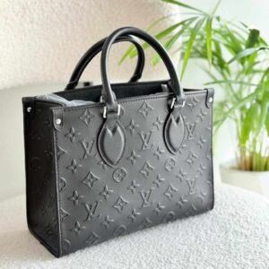 Louis Vuitton Onthego PM Black Bold Monogram Empreinte Leather Tote Bag - Dubai Luxury Items